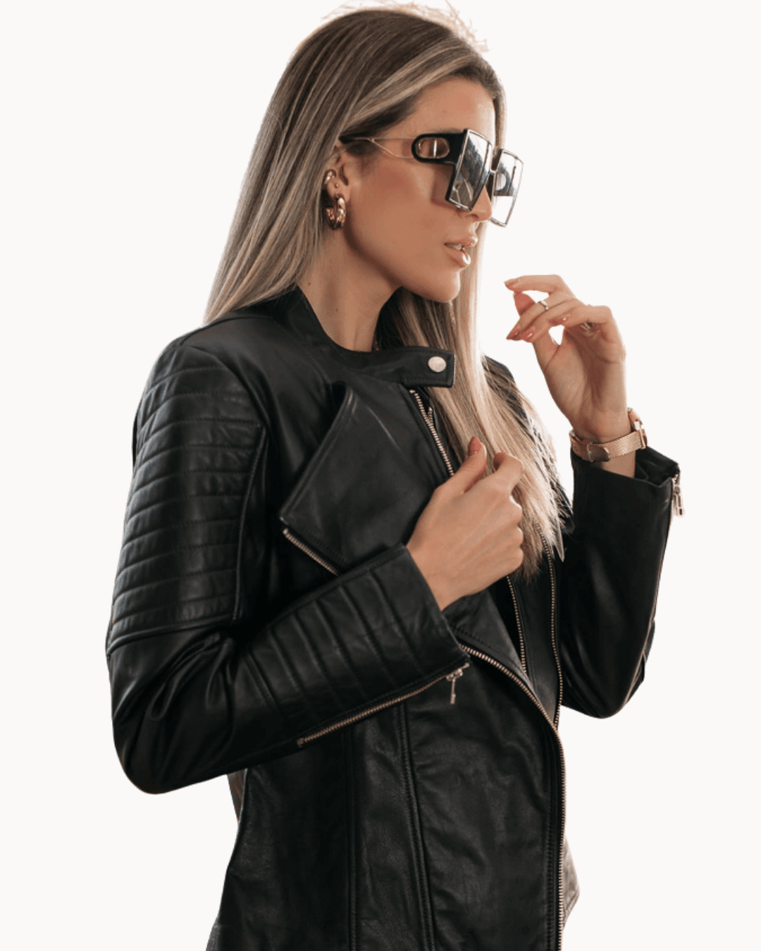 Casaco Meghan couro legítimo