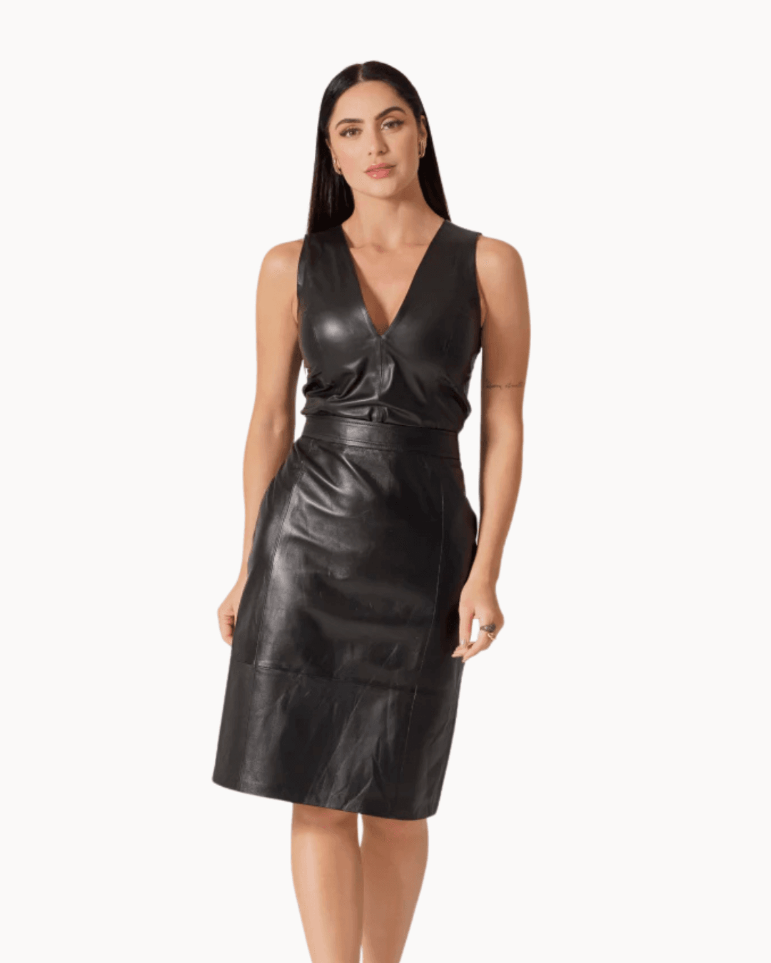 Saia em couro Nardô